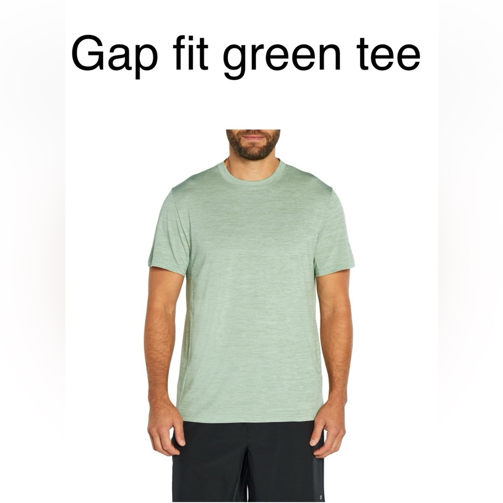 Men’s gap fit short sleeve shirt, green color new